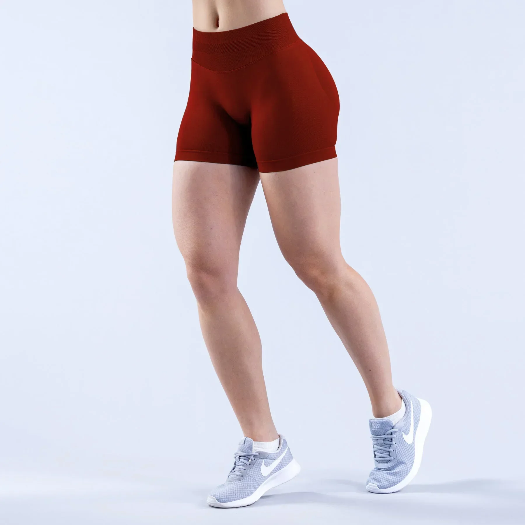 Summer High Waisted Yoga Shorts Fashionable and Sexy Running Fitness Pants Solid Color Yoga Leggings Customizable labels - Imagem 5