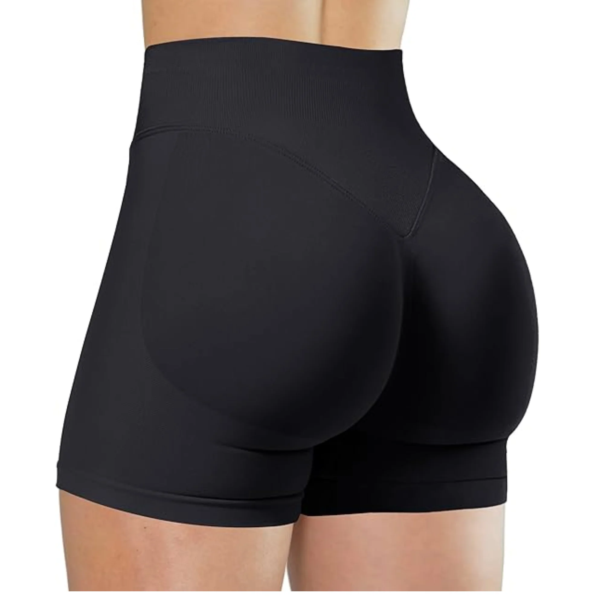 Summer High Waisted Yoga Shorts Fashionable and Sexy Running Fitness Pants Solid Color Yoga Leggings Customizable labels - Imagem 12