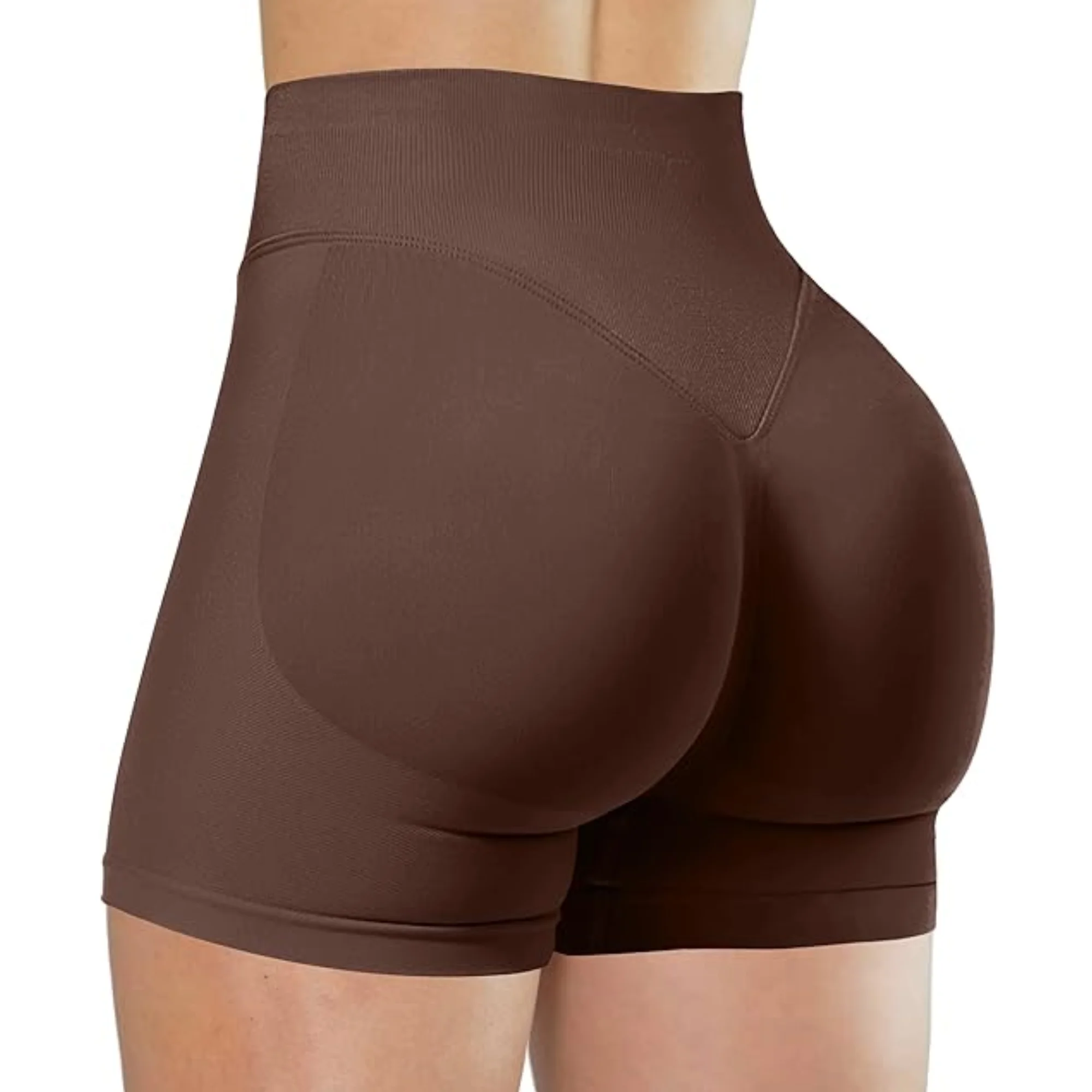 Summer High Waisted Yoga Shorts Fashionable and Sexy Running Fitness Pants Solid Color Yoga Leggings Customizable labels - Imagem 18