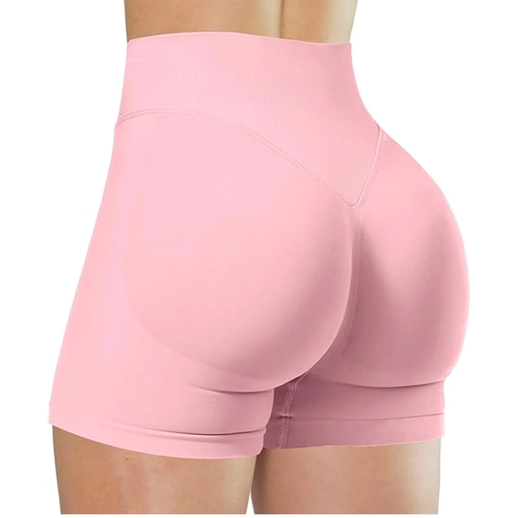 Summer High Waisted Yoga Shorts Fashionable and Sexy Running Fitness Pants Solid Color Yoga Leggings Customizable labels - Imagem 21