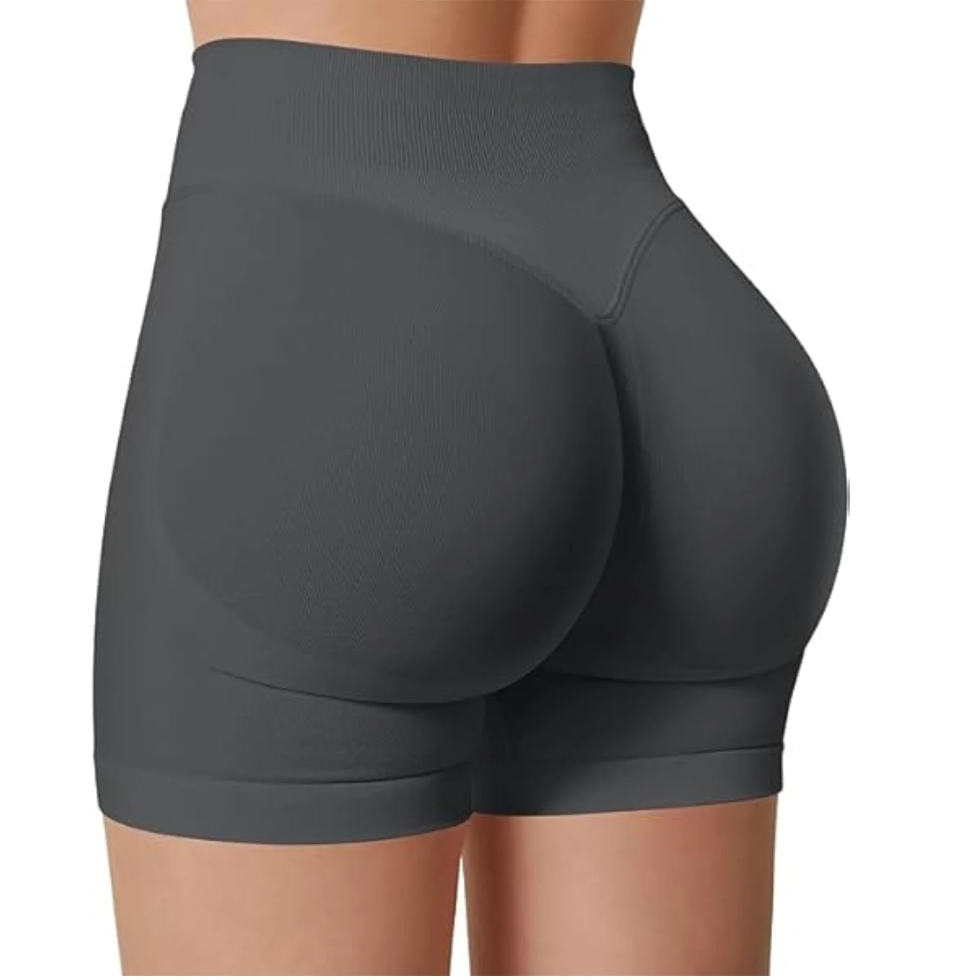 Summer High Waisted Yoga Shorts Fashionable and Sexy Running Fitness Pants Solid Color Yoga Leggings Customizable labels - Imagem 20