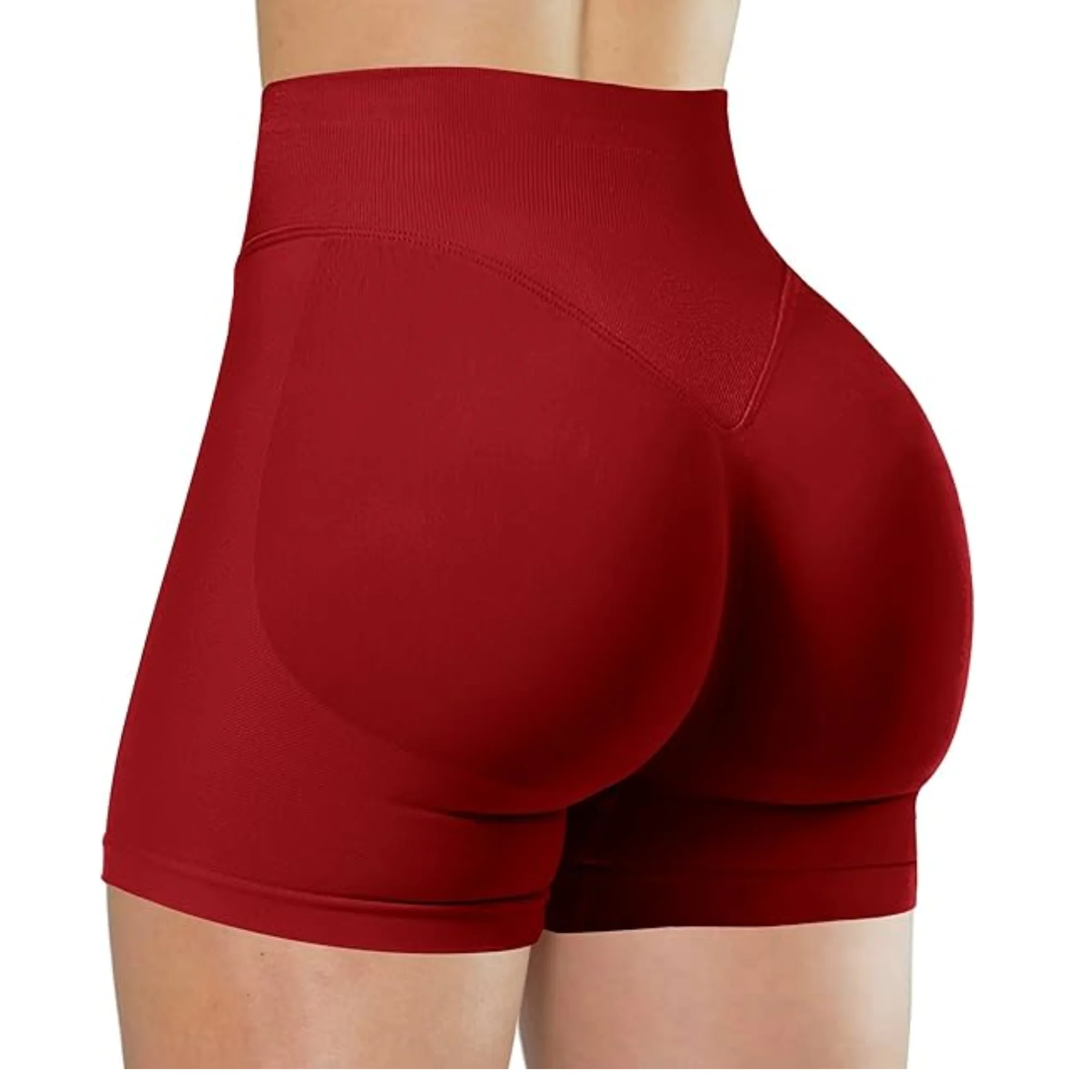 Summer High Waisted Yoga Shorts Fashionable and Sexy Running Fitness Pants Solid Color Yoga Leggings Customizable labels - Imagem 23