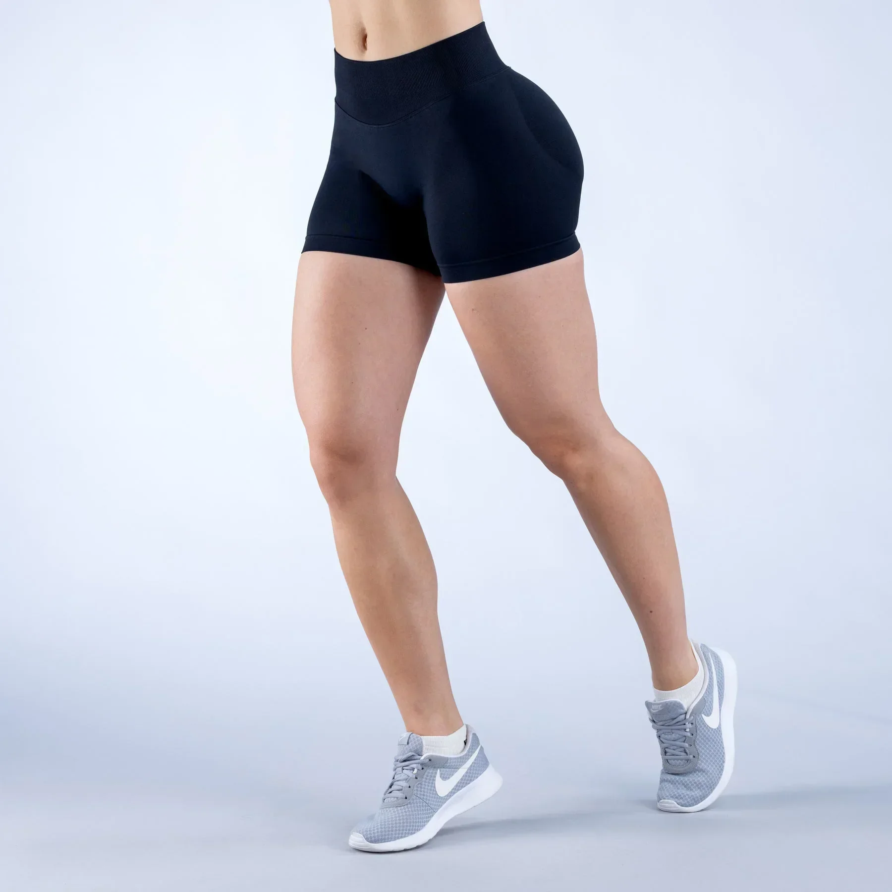 Summer High Waisted Yoga Shorts Fashionable and Sexy Running Fitness Pants Solid Color Yoga Leggings Customizable labels - Imagem 2