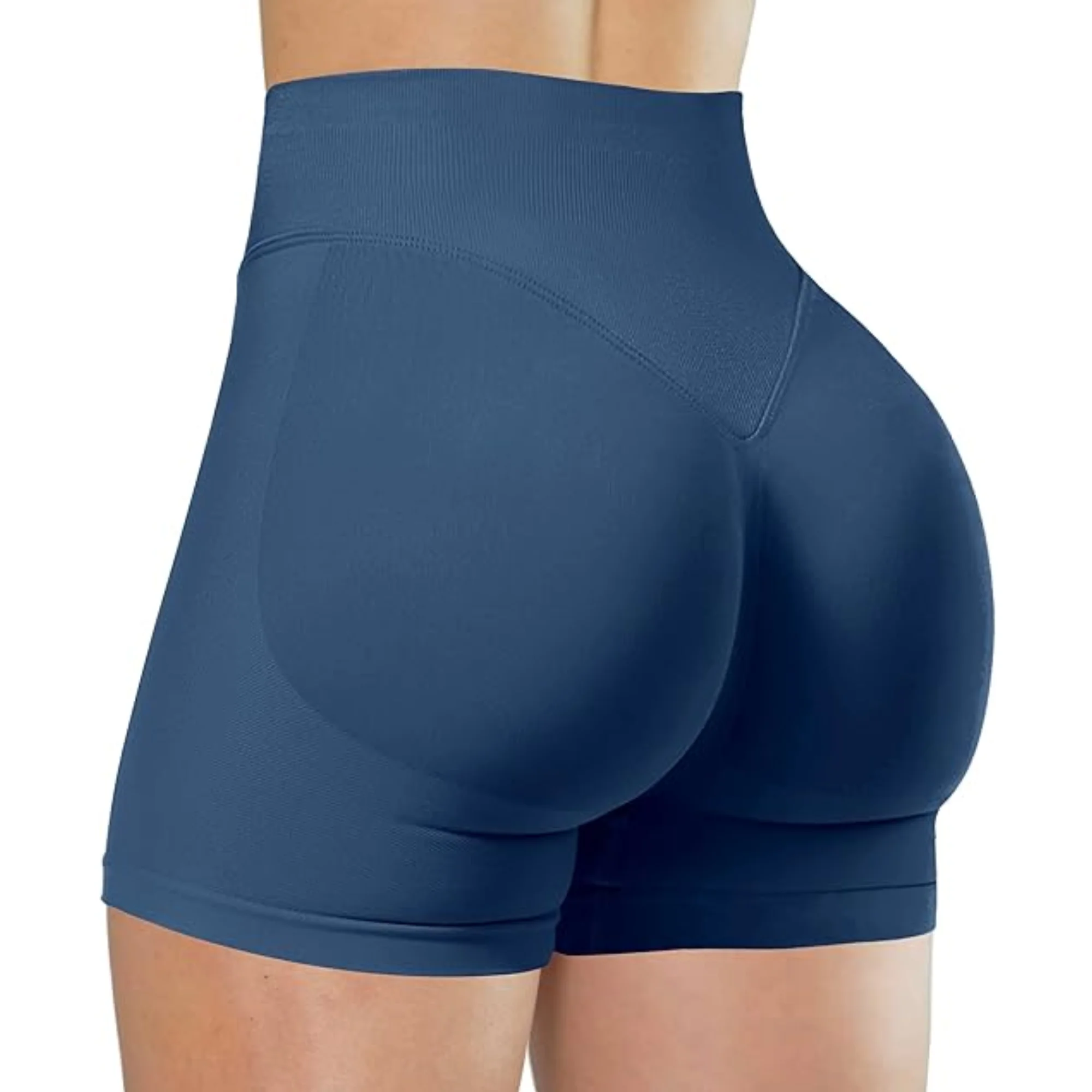 Summer High Waisted Yoga Shorts Fashionable and Sexy Running Fitness Pants Solid Color Yoga Leggings Customizable labels - Imagem 11