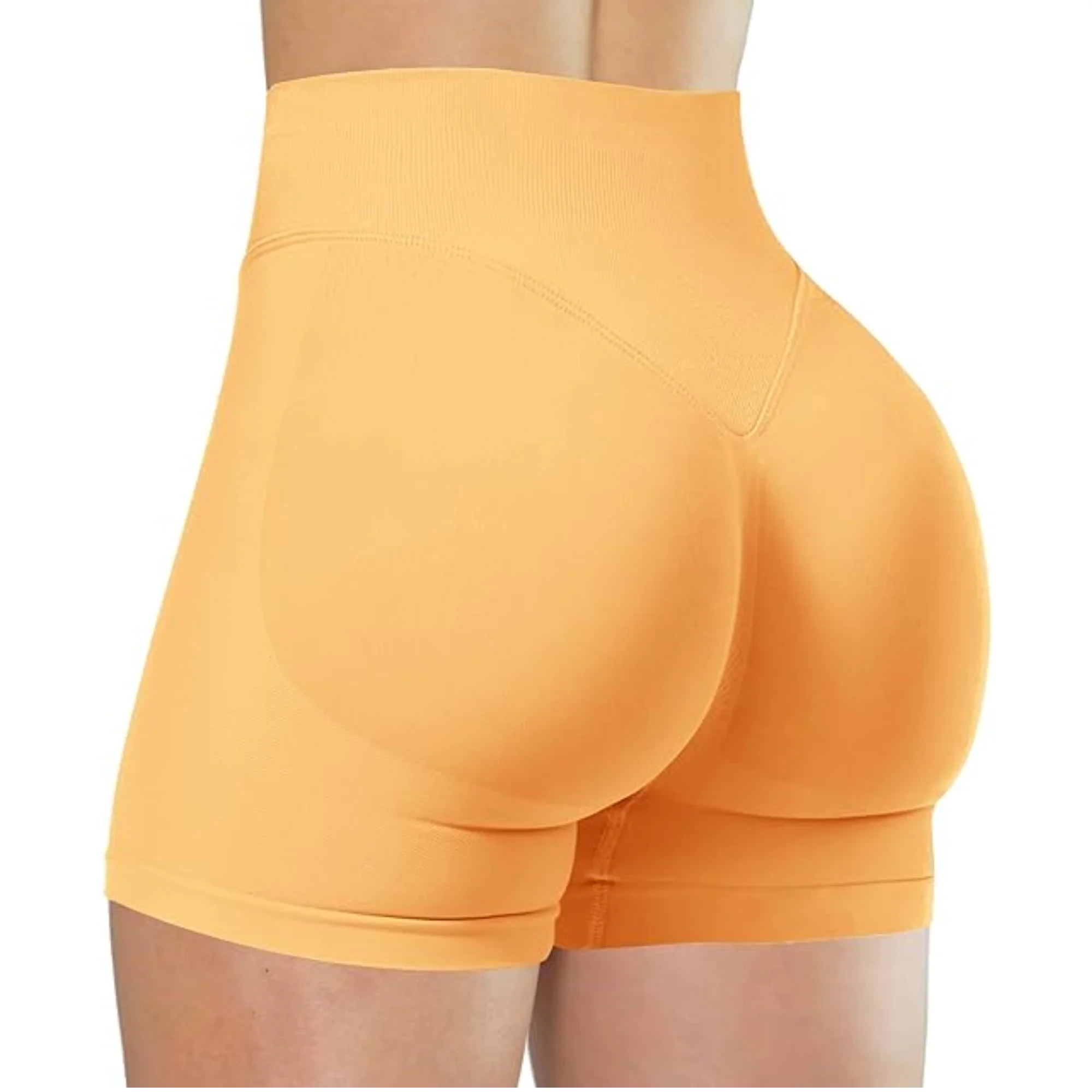 Summer High Waisted Yoga Shorts Fashionable and Sexy Running Fitness Pants Solid Color Yoga Leggings Customizable labels - Imagem 7