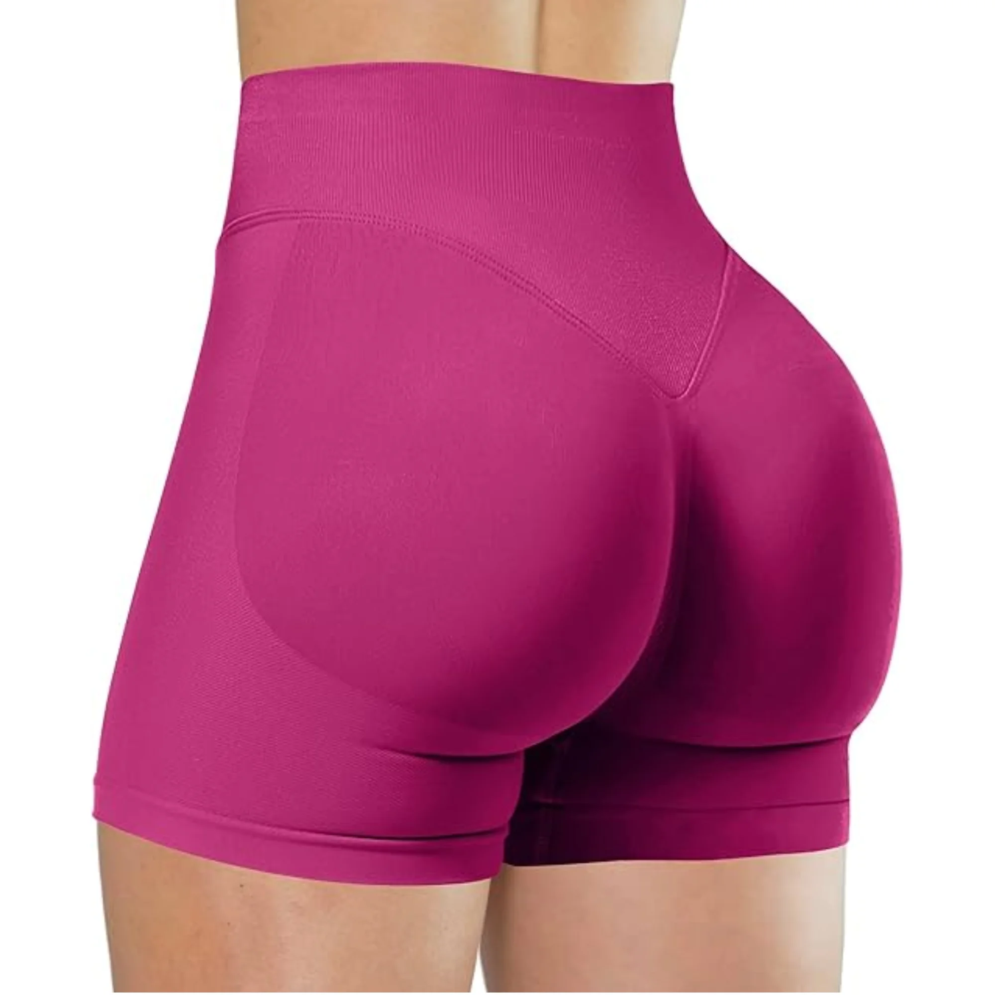 Summer High Waisted Yoga Shorts Fashionable and Sexy Running Fitness Pants Solid Color Yoga Leggings Customizable labels - Imagem 10